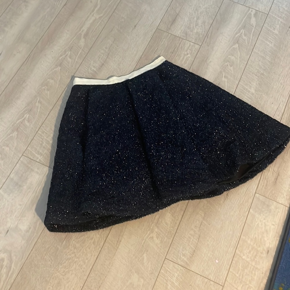 Anthropologie black sparkly skirt